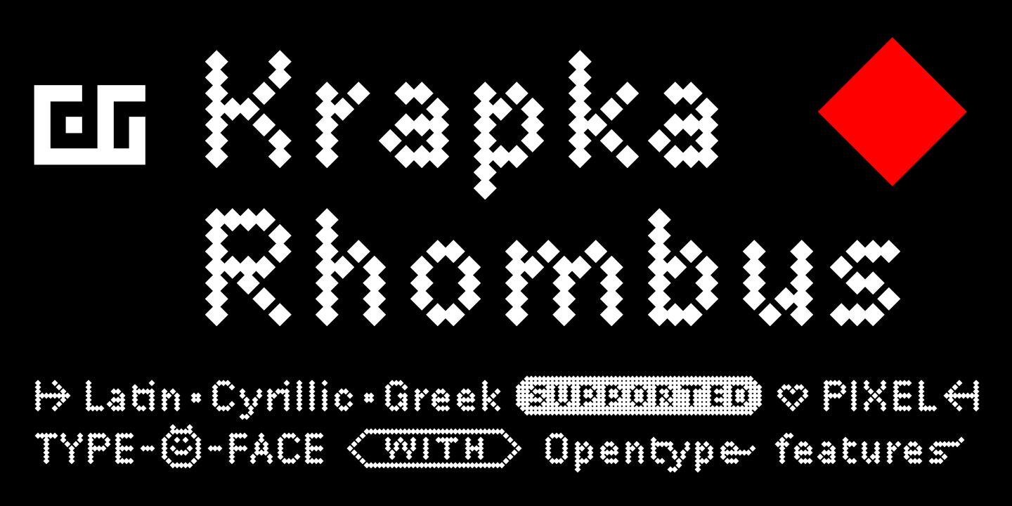 Font DR Krapka Rhombus
